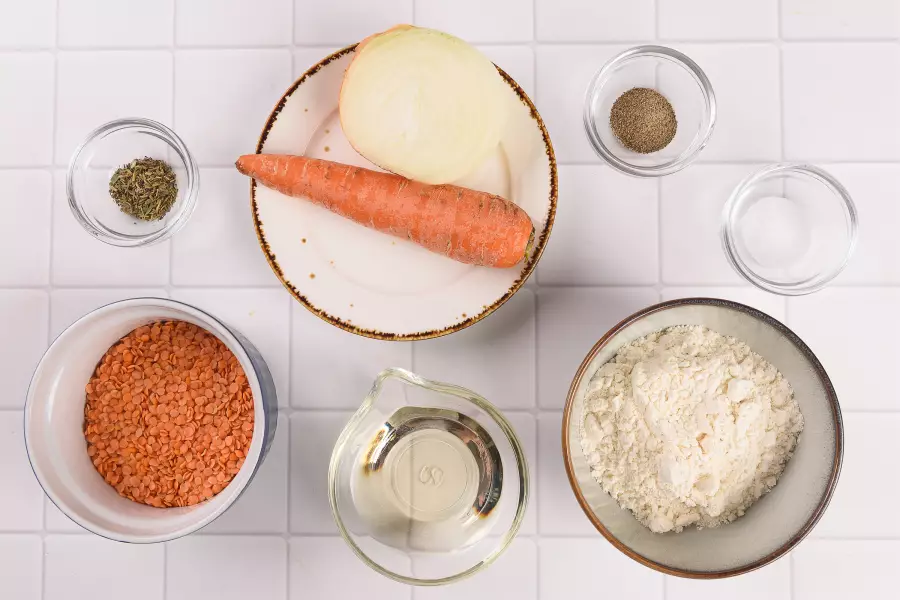 Ингредиенты для рецепта чечевичные котлеты