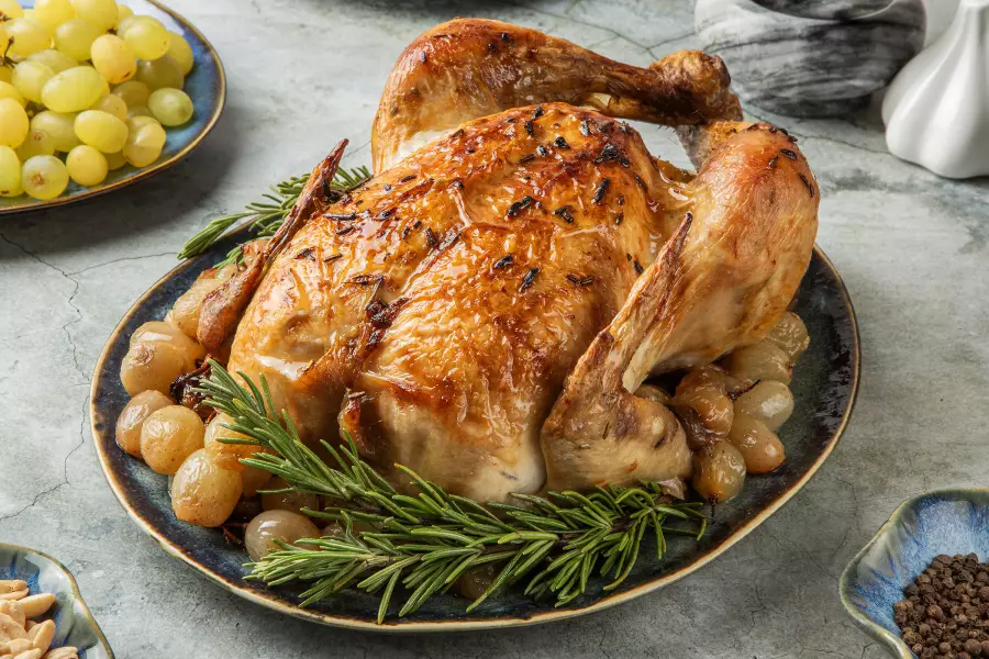 Курица с виноградом