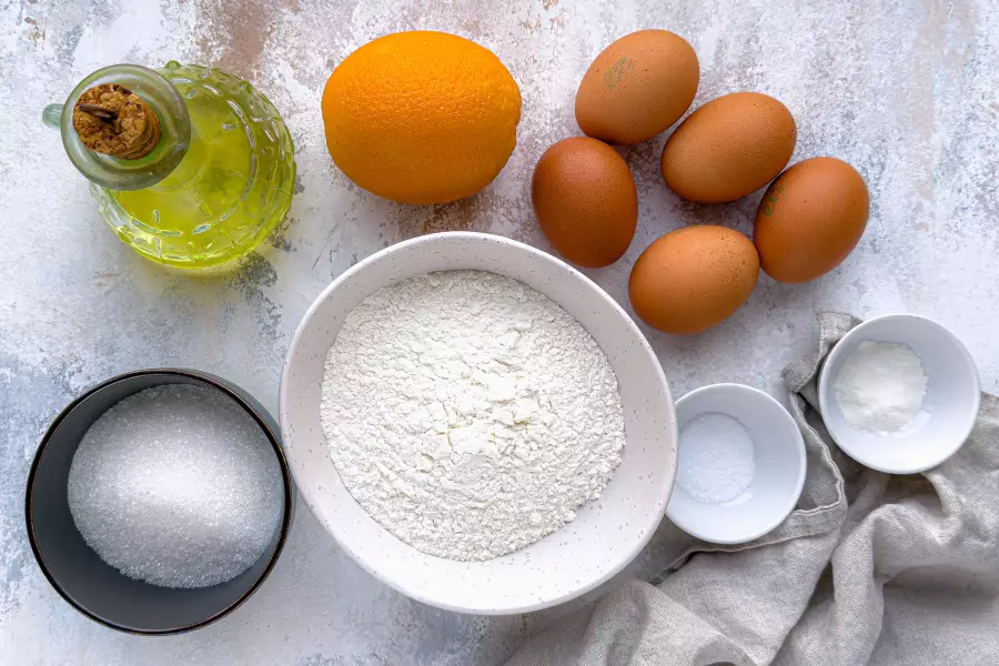 Ингредиенты для рецепта апельсиновый кекс в духовке