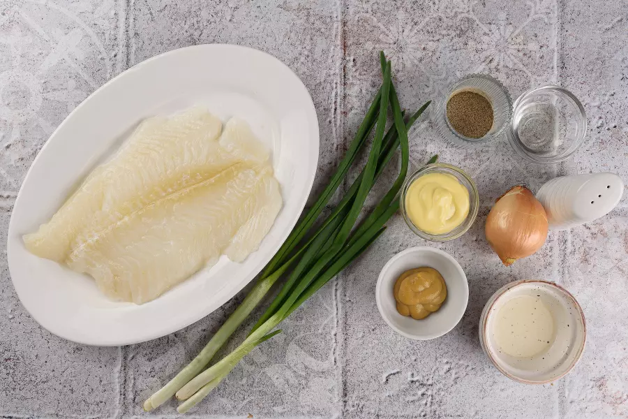 Ингредиенты для рецепта палтус запеченный в духовке