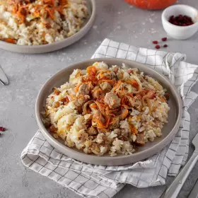 Плов со свининой и тыквой