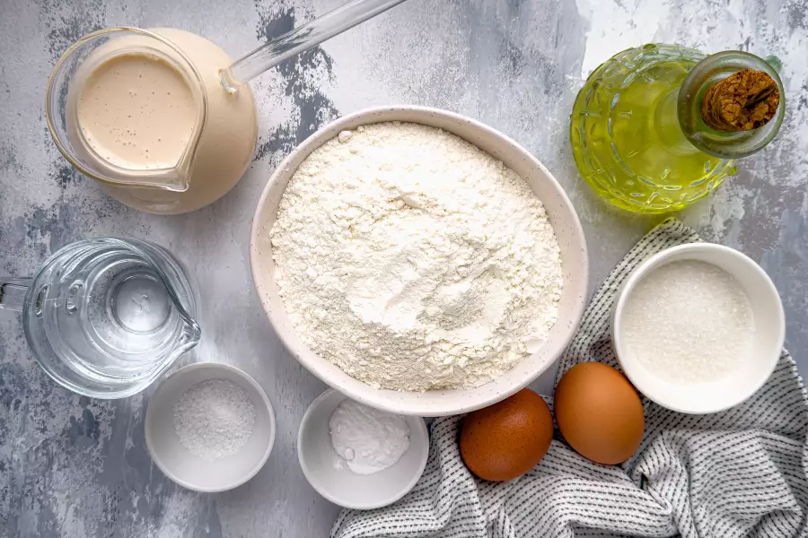 Ингредиенты для рецепта блины на ряженке