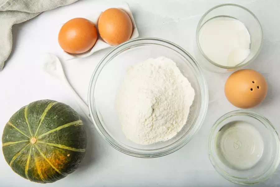 Ингредиенты для рецепта оладьи с тыквой