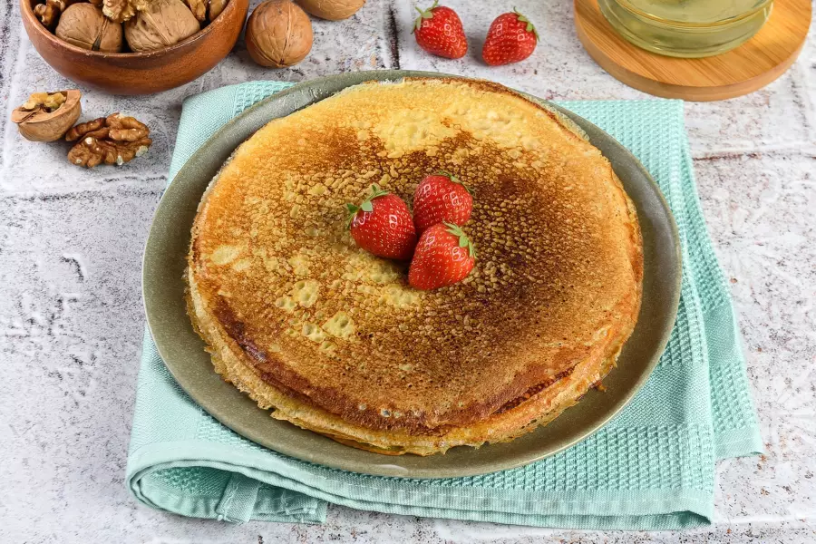 Готовое блюдо блины из кукурузной муки