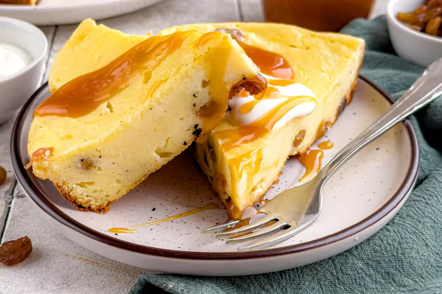 Творожная запеканка на сковороде