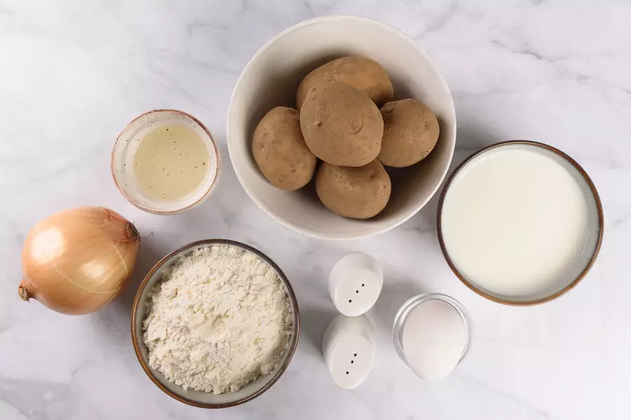 Ингредиенты для рецепта картофельные блины