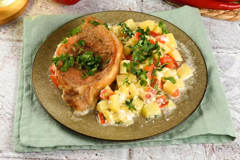Свинина с картошкой в духовке