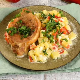 Свинина с картошкой в духовке