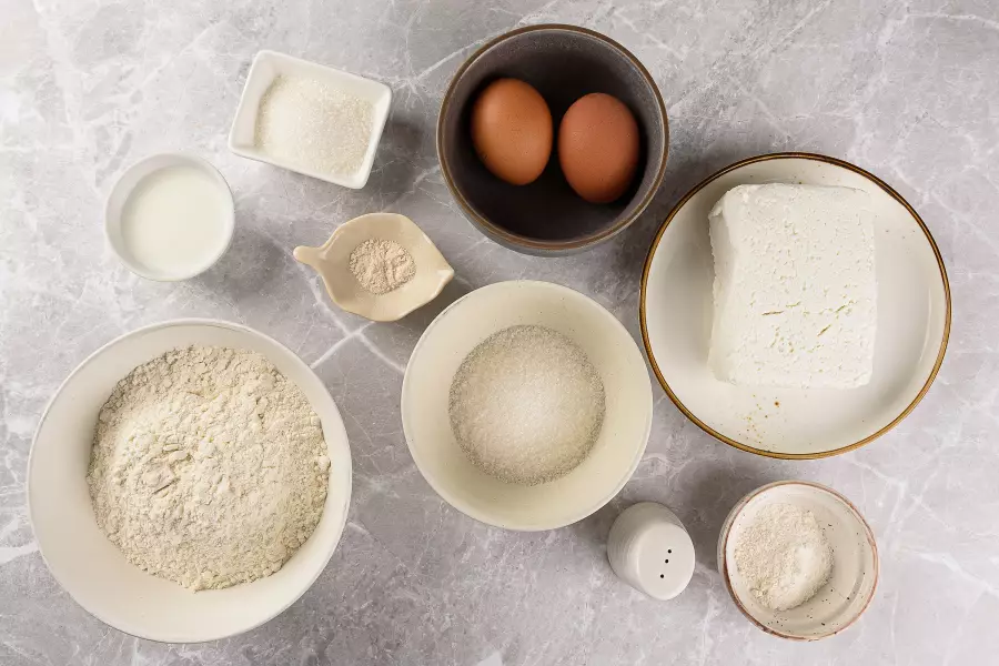 Ингредиенты для рецепта творожные булочки в духовке