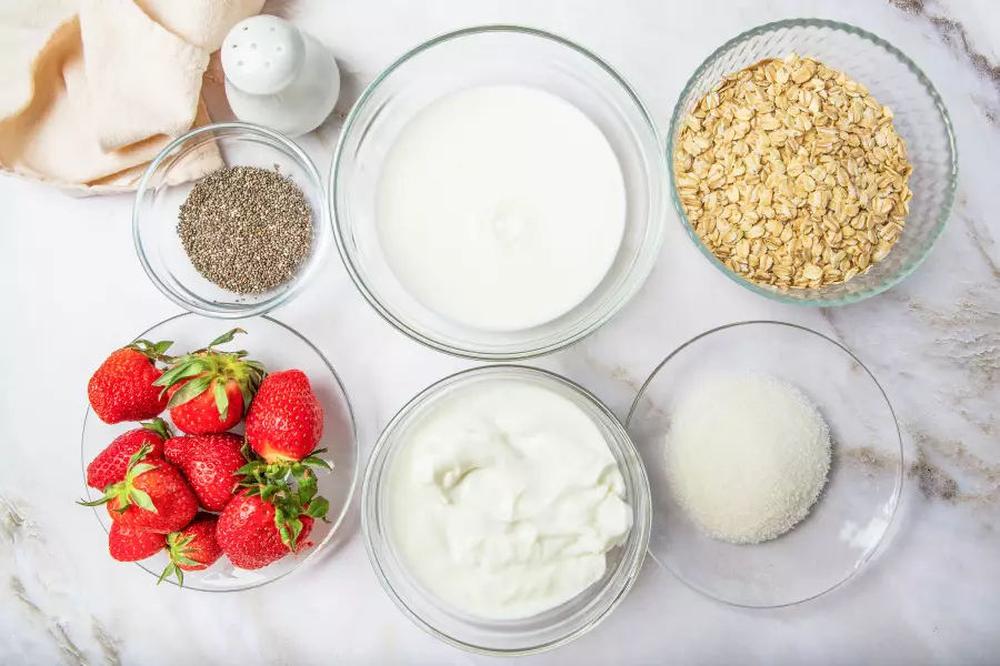 Ингредиенты для рецепта ночная овсянка