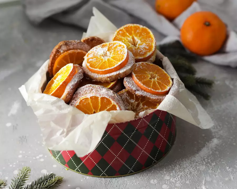 Миндальное печенье с мандаринами